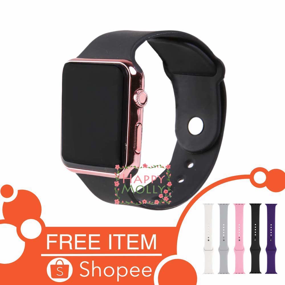 LED Watch - Jam Tangan Digital Pria &amp; Wanita - Strap Rubber ( Group ) FREE STRAP