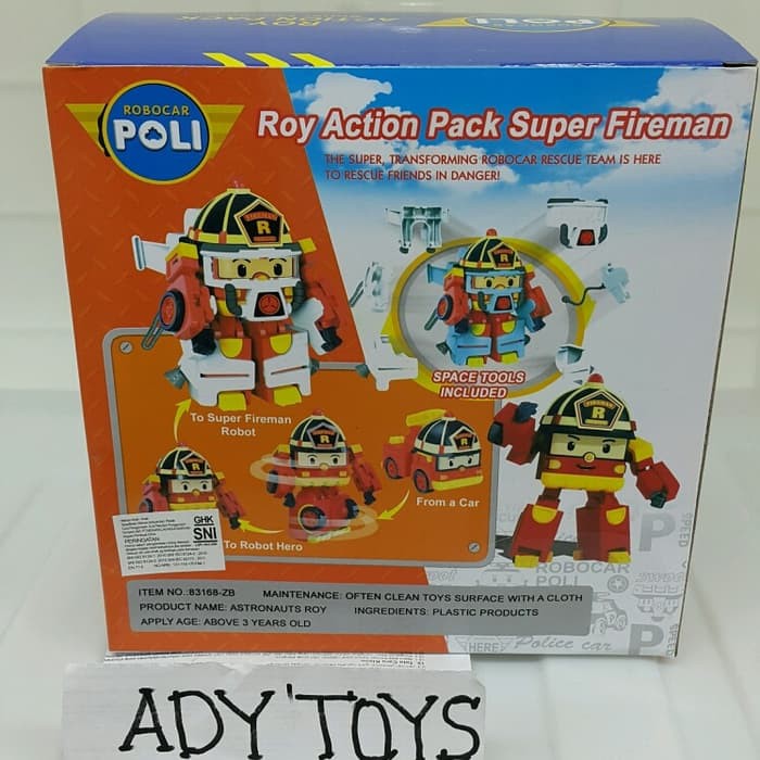 Promo Robocar Poli Roy Super Fire Man Transforming Robot Mainan Anak Murah C Murah