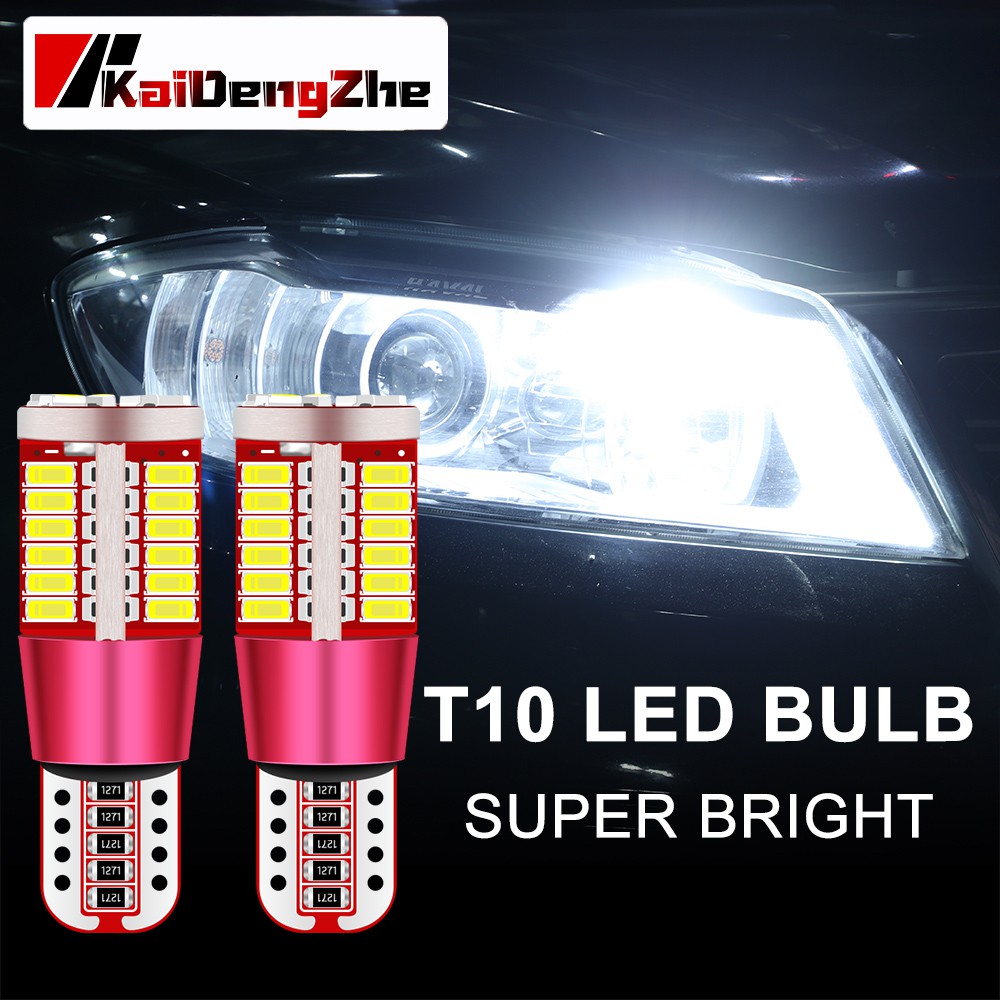 W5W led T10 LED Bulbs 57SMD 4014 For Car LED Lighting Parking Position Lights Interior Map Dome Lights 12V Bright White