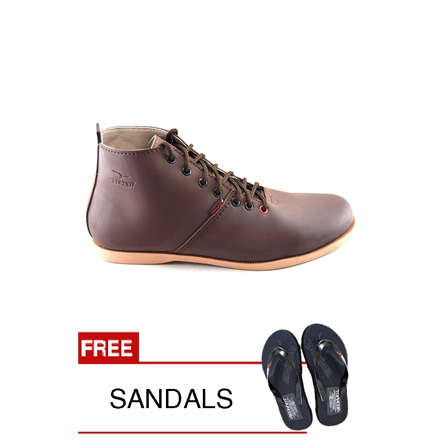 

Redknot - Sneakers Khronos Coklat + Bonus Sandal Senilai Rp.25.000,00