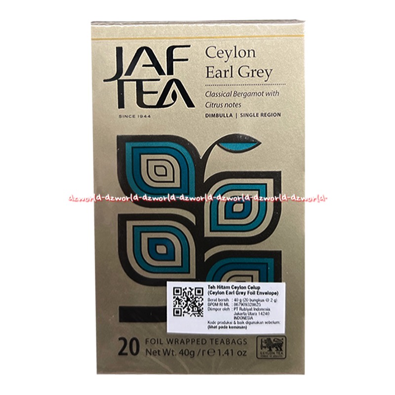 Jaf Tea Ceylon 20bag Oolong Tea High Mountain Green tea Early Grey Pure Infusion Lemon &amp; Ginger Ceylon 20 envelope Teh Kemasan Amplop Tea Bag Jaftea Jav Tea Java Tea Black Tea Teh Hitam