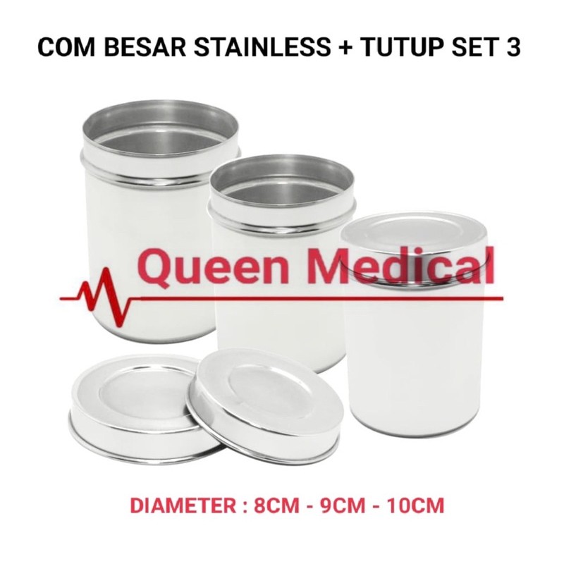 Com Tutup Besar SS(u/Dokter,Bidan,Klinik,R Sakit,Bayi,Kapas,Kasa)isi 3