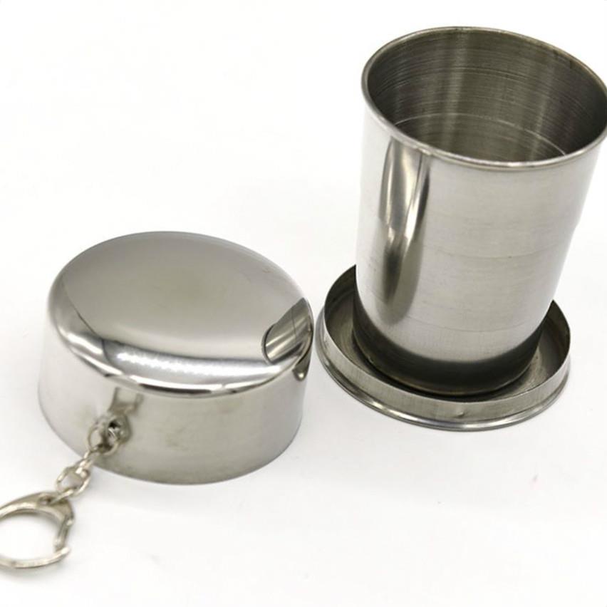 (house2020) Gelas Lipat Teleskopik Portable Dengan Kunci Untuk Travel / Camping / Outdoor