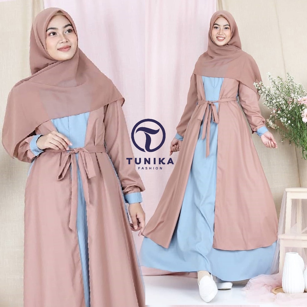 ATINA Maxi Style Remaja Dewasa - Polos Harian - Gamis Wanita Dewasa Murah