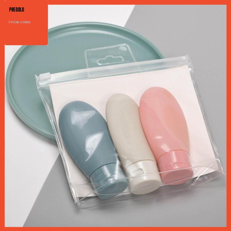 3 Pcs Botol Wadah Lotion / Alat Mandi Portabel Dapat Diperas Untuk Travel