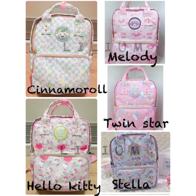 Tas Ransel Sekolah Hello Kitty Melody Stella Duffy Twin star cinnamoroll - Backpack bag