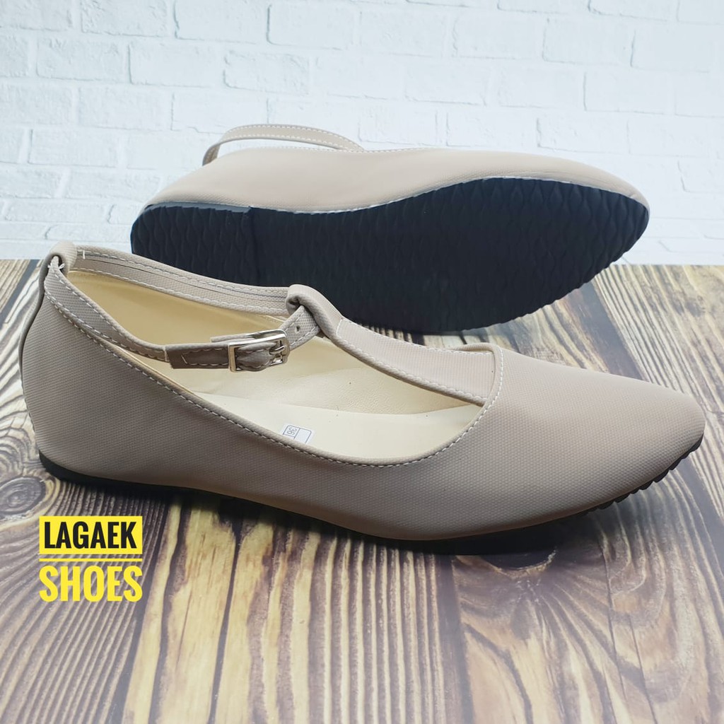 Sepatu Wanita Flat Shoes Abu Tali - Sepatu Tali Wanita Abu Keren - Sepatu Perempuan Dewasa 36 - 40