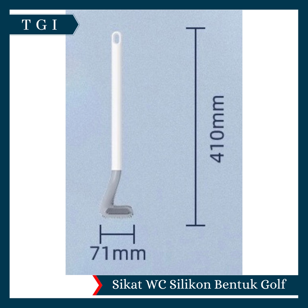 TGI - SIKAT TOILET SILIKON BENTUK STIK GOLF | ALAT PEMBERSIH WC KAMAR MANDI | TOILET BRUSH SILICONE FLEKSIBLE SERBAGUNA SELA KARET LENTUR | SIKAT TOILET MURAH | SIKAT TOILET SERBAGUNA