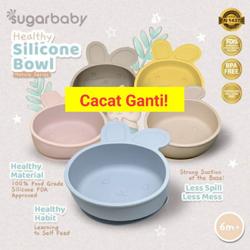 Sugarbaby Healthy Silicone Bowl (Nature Series) Tempat Makan Bayi Anak Piring Makan Bayi Mangkuk Man