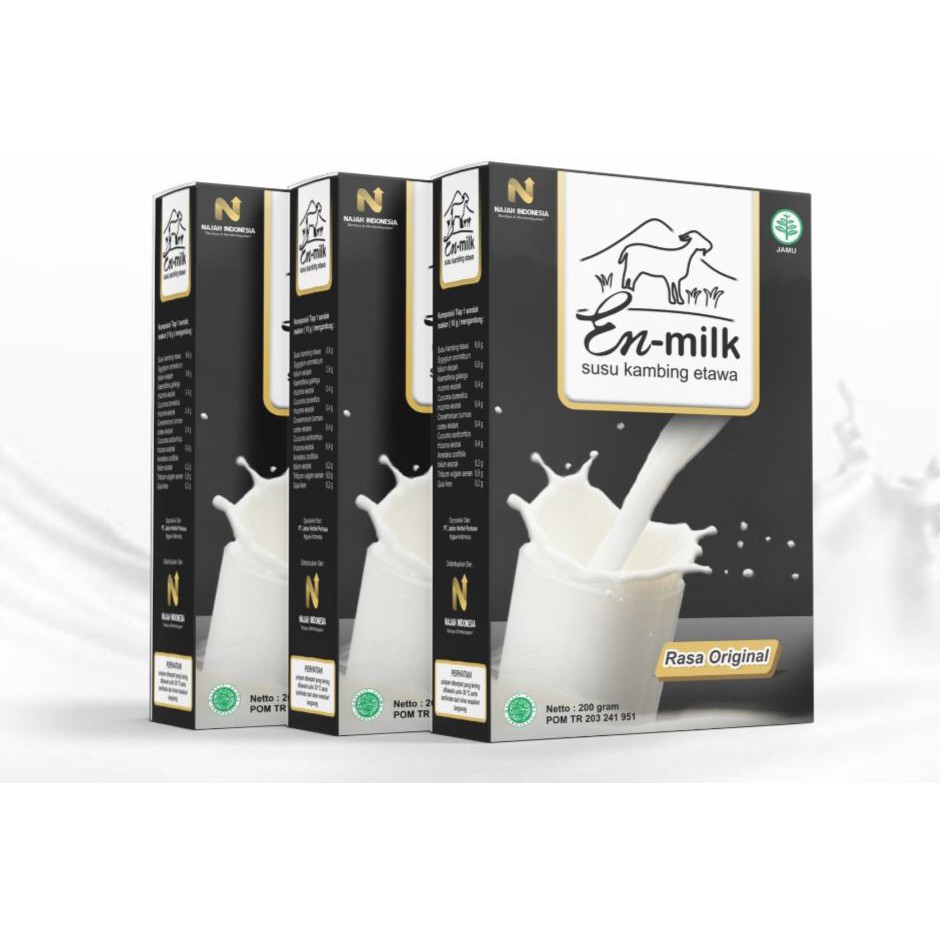 

Susu Kambing Premium Bubuk Etawa Segar En-Milk 200 gram