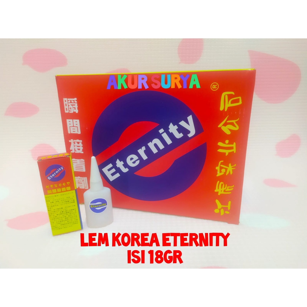 

LEM KOREA ETERNITY KECIL 18GR ORIGINAL BERKUALITAS - LEM SETAN - LEM SERBAGUNA - LEM SERBA GUNA - LEM TETES CAIR - LEM POWER GLUE - LEM ALTECO ETERNITY ORIGINAL BERKUALITAS