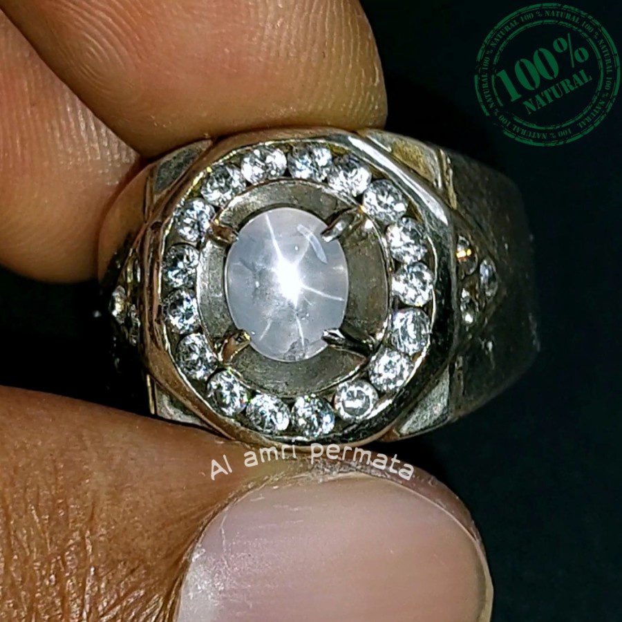 Cincin Blue Sapphire Ceylon Srilanka Blue Sapphire Star Blue Safir