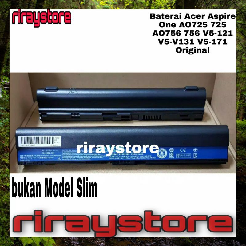 Baterai Original notebook Acer Aspire One 756 725 AO756 AO725 V5-121 V5-131 V5-171 Besar