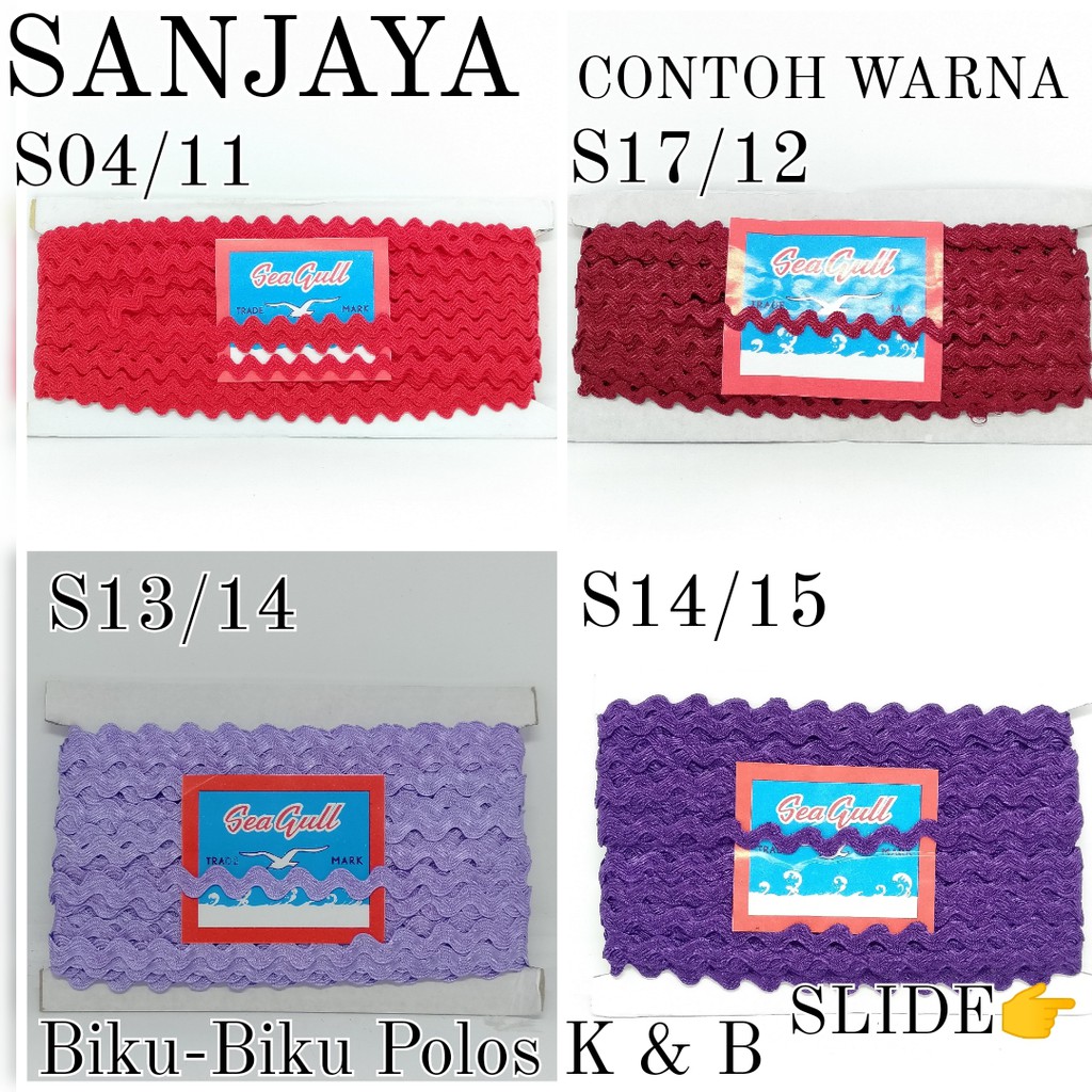 BIKU BIKU / TALI CHOKER / PITA CHOKER / RENDA ZAG ZAG / PITA ZIG ZAG / MISC BIKU POLOS BESAR &amp; KECIL