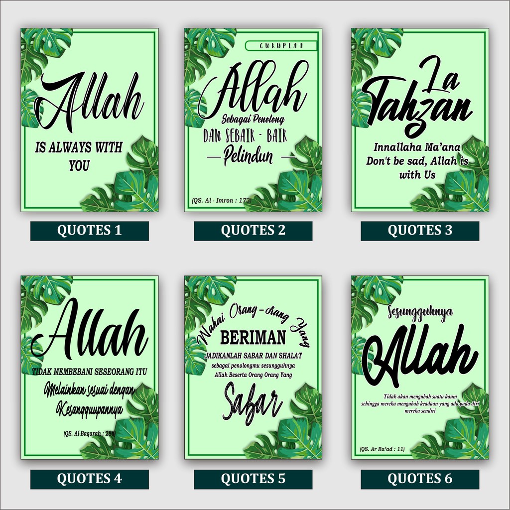 Walldecor Pajangan Hiasan Dinding Rumah Poster Motivasi Quotes