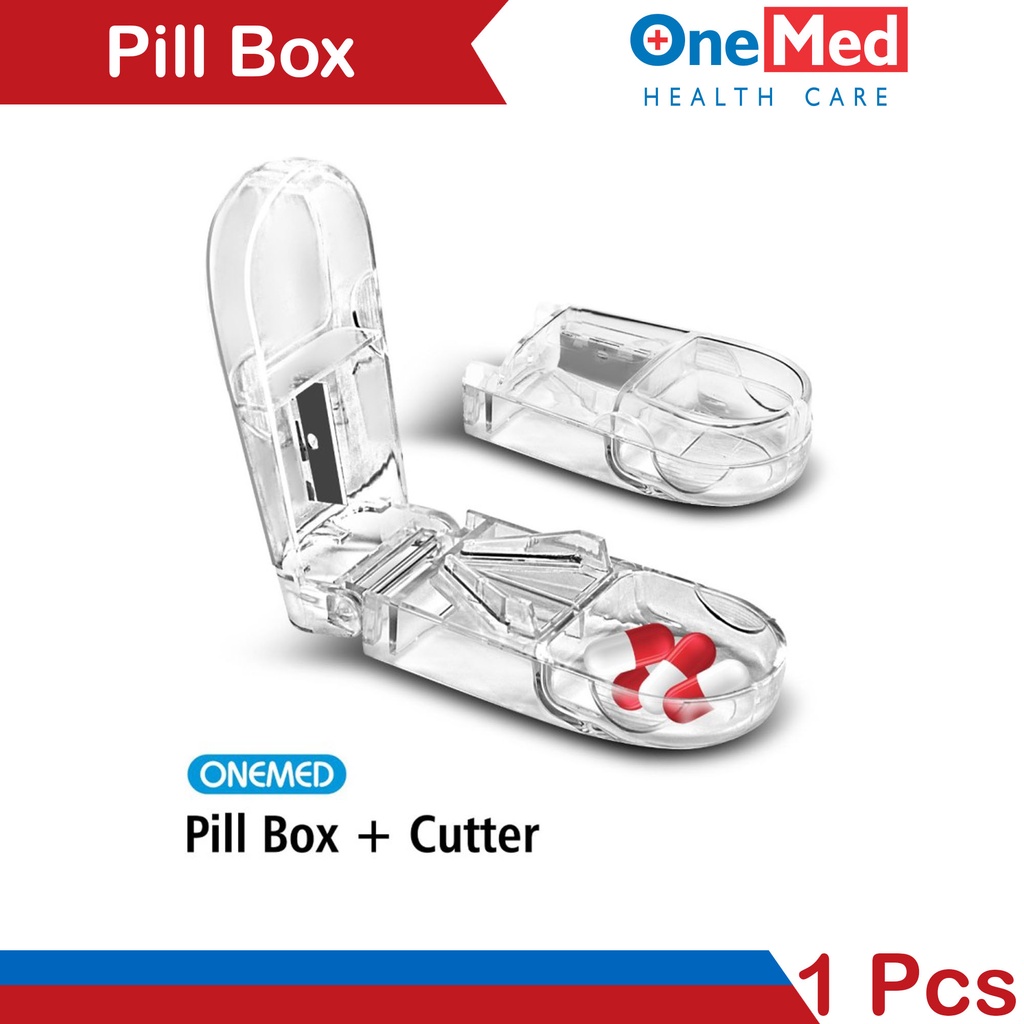 Jual Pill Box Kotak Tempat Penyimpanan Obat Pill Cutter Pemotong Obat