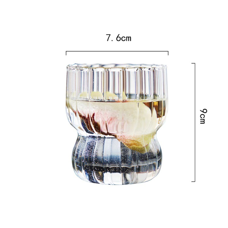 Gelas Cangkir Oatmeal Cup Breakfast Crystal Glass Cup 260ml - T031 - Transparent