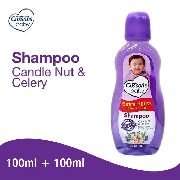 Cussons Baby Shampoo Candle Nut Celery 100ml+100ml - Sampo Bayi