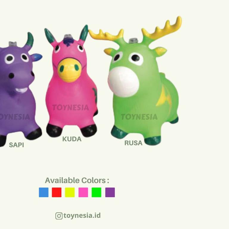 ☉ (GARANSI) JUMPING ANIMAL MUSIC / KUDA KUDAAN KARET / MAINAN ANAK MAINAN EDUKASI ANAK MAINAN BAYI ✶