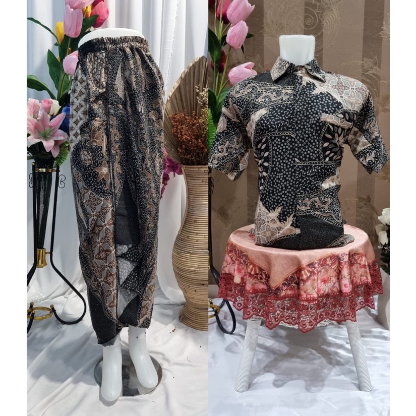 Gallery kebaya - Couple kemeja pendek mix rok rempel terbaru volume 2