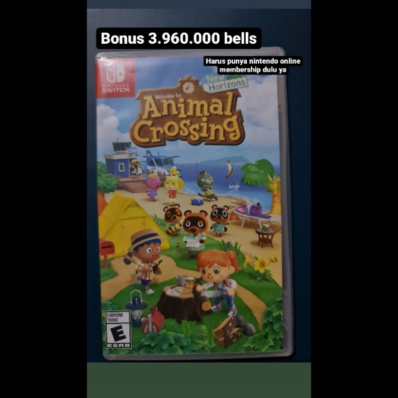 animal crossing new horizons + bonus 3jt bells nintendo switch
