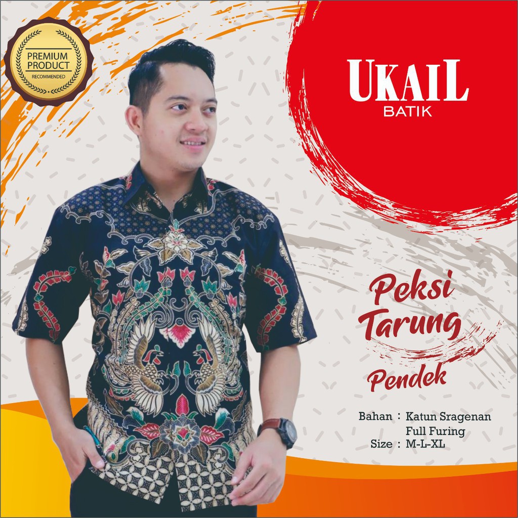 PEKSI TARUNG / BATIK PRIA LENGAN PENDEK / by UKAIL BATIK / 10.3