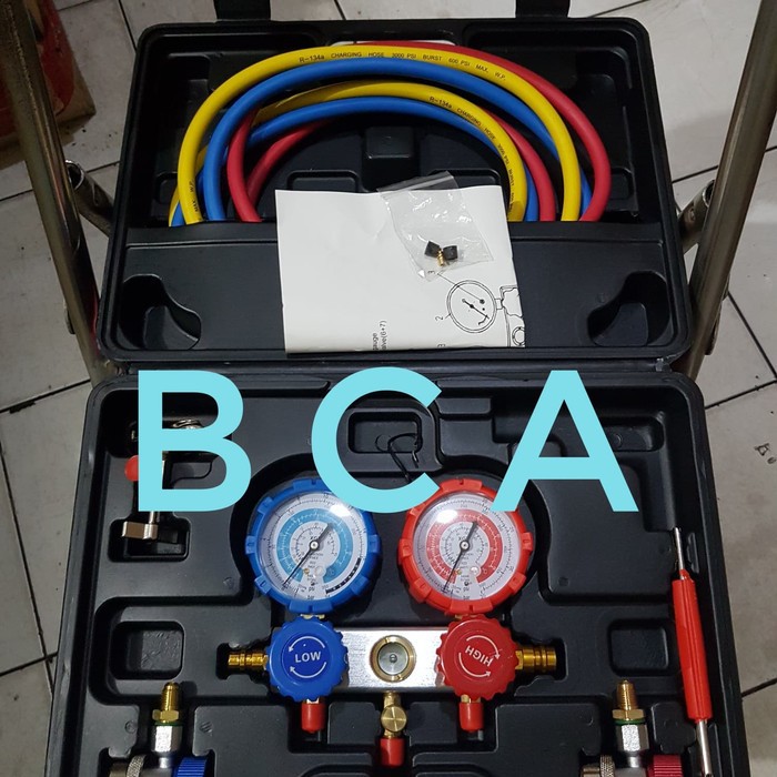 TESTING MANIFOLD AC Mobil Quick Copler BOX Lengkap Komplit TOP