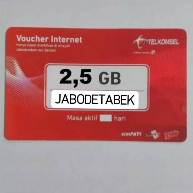 Voucher Data simpati ( Telkomsel ) 2,5GB