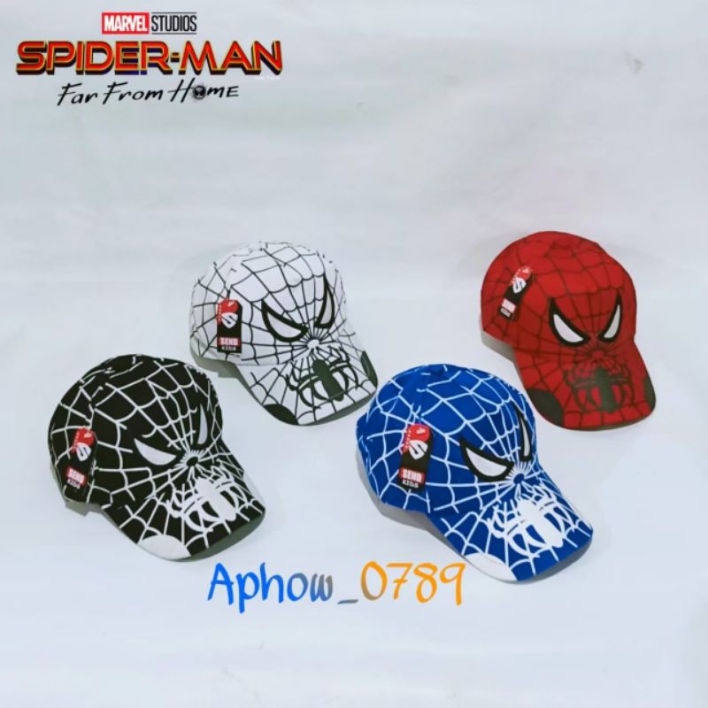 topi baseball anak full print topi karakter Spiderman