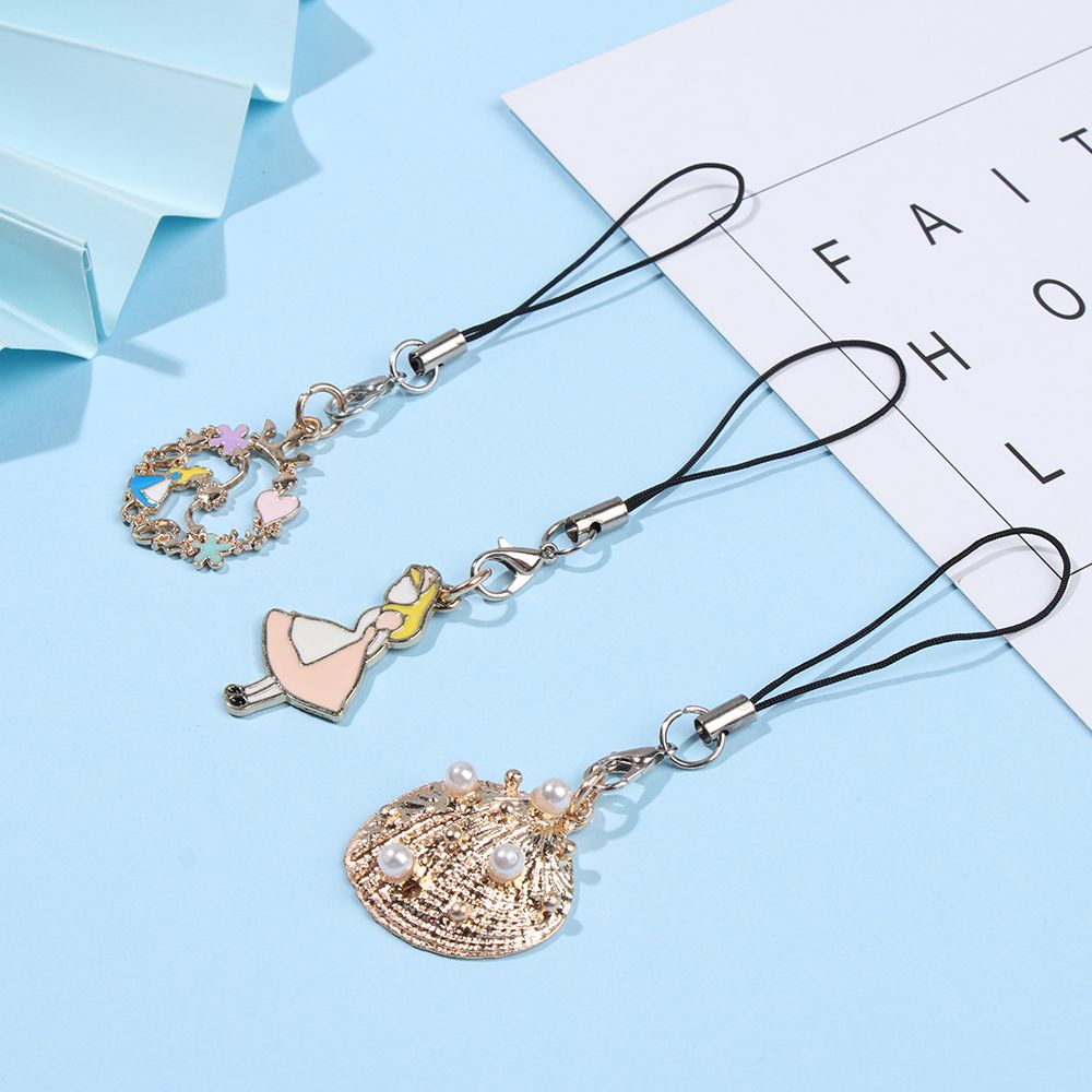 TOP Charm Mini Key Strap Lanyard Cute Phone Case Pendant Bag Accessories Gift Cat Hang Rope Flower