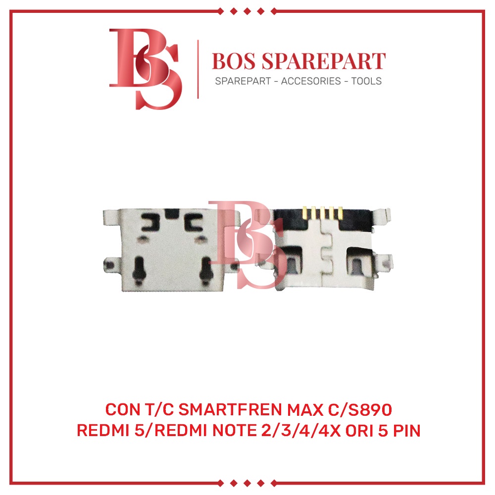 CONNECTOR CHARGER SMARTFREN MAX C / S890 / REDMI 5 / REDMI NOTE 2 / 3 / 4 / 4X ORI 5 PIN