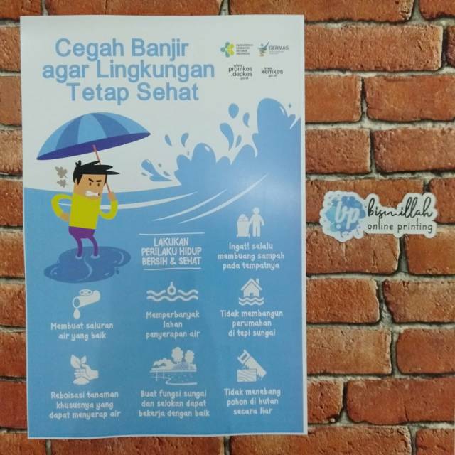 Poster Cegah Banjir Agar Lingkungan Sehat Shopee Indonesia