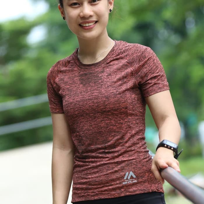 MASTERMAN GOPLAY MELANITE SPACE DYE KNIT KAOS LARI GYM OLAHRAGA WANITA