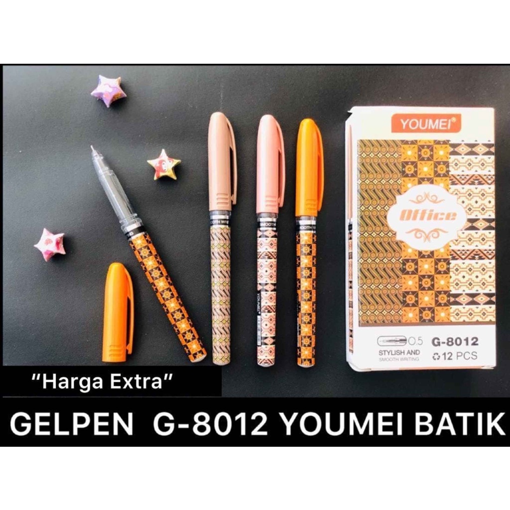 

WS99 - YOUMEI GEL PEN / PULPEN GEL 0.5mm MOTIF BATIK ISI 12