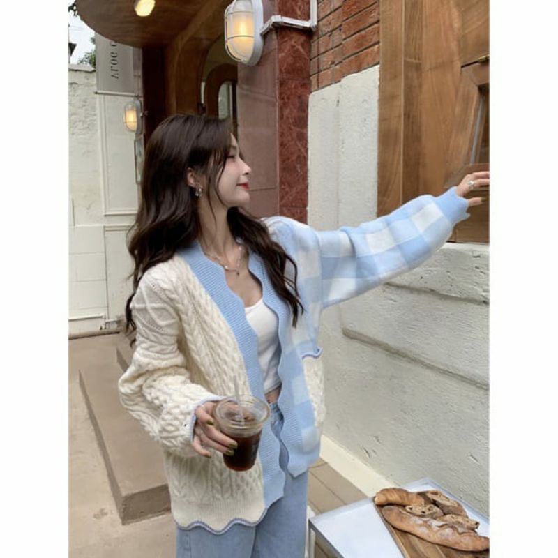 Tessa Outer Cardigan Knitt Oversize Rajut Wanita