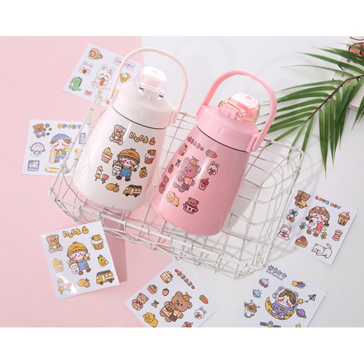 

MS025 1Lembar Stiker Hewan Lucu DIY Diary Scrapbook Dekorasi Stiker Cangkir