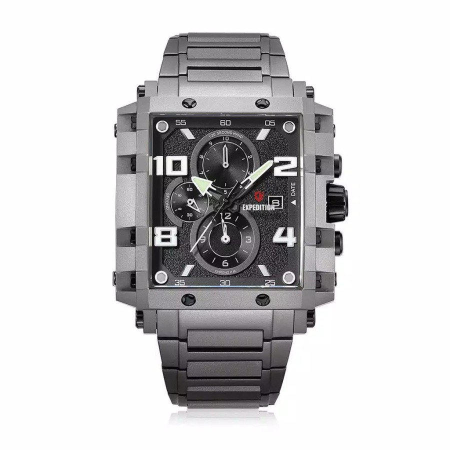 ORIGINAL Jam Tangan Pria Expedition Titanium E 6757 / E6757 / 6757 Garansi Resmi 1 Tahun, Stainless