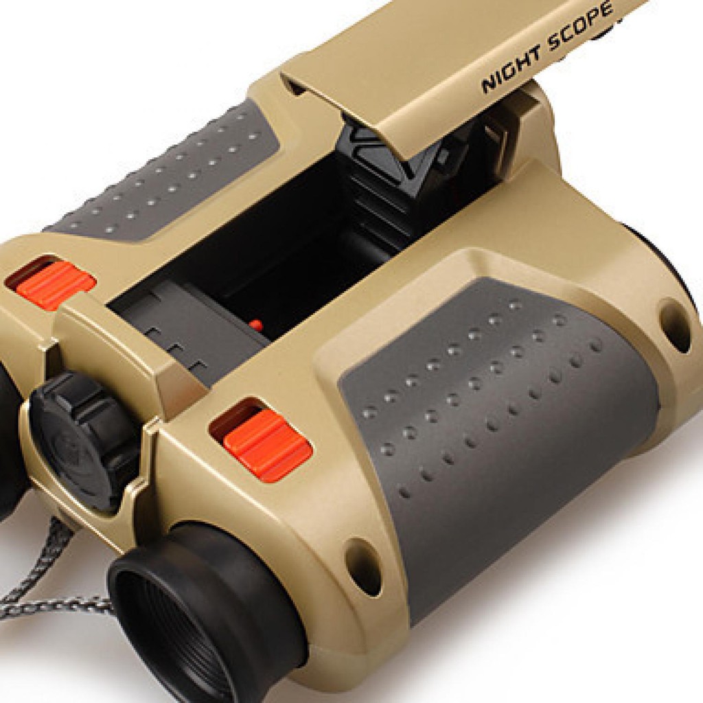 Night Scope 4 x 30mm Binoculars with Pop-Up Light Teropong - JYW-1226 [Gold]