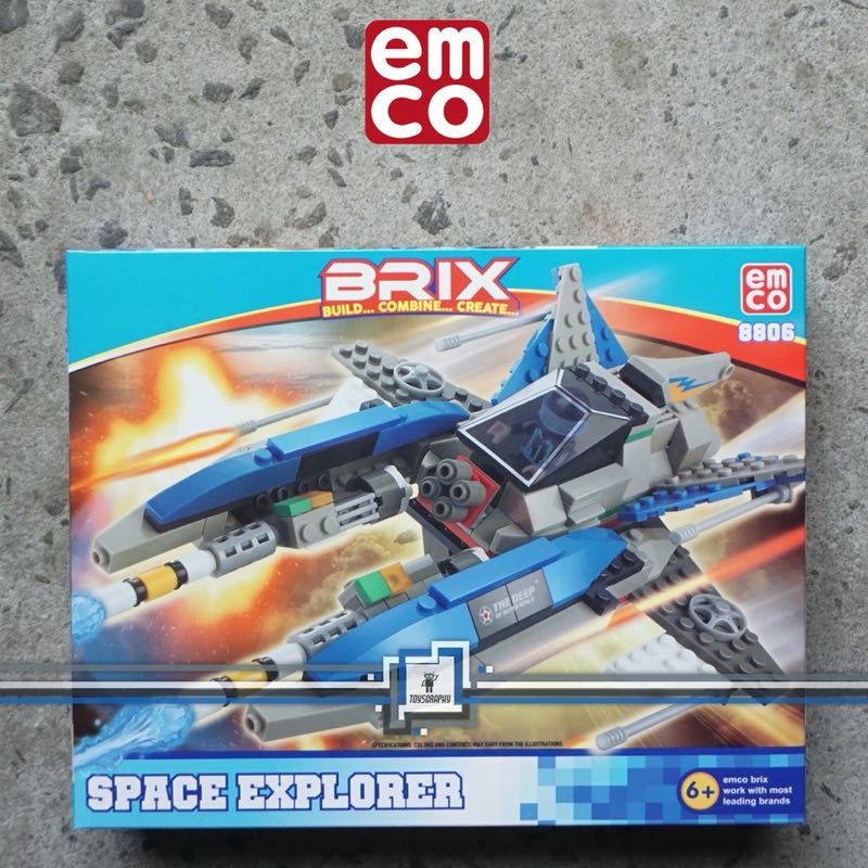 Emco Brix 8807 Space Explorer Bricks Block Pesawat Mainan Brick Balok
