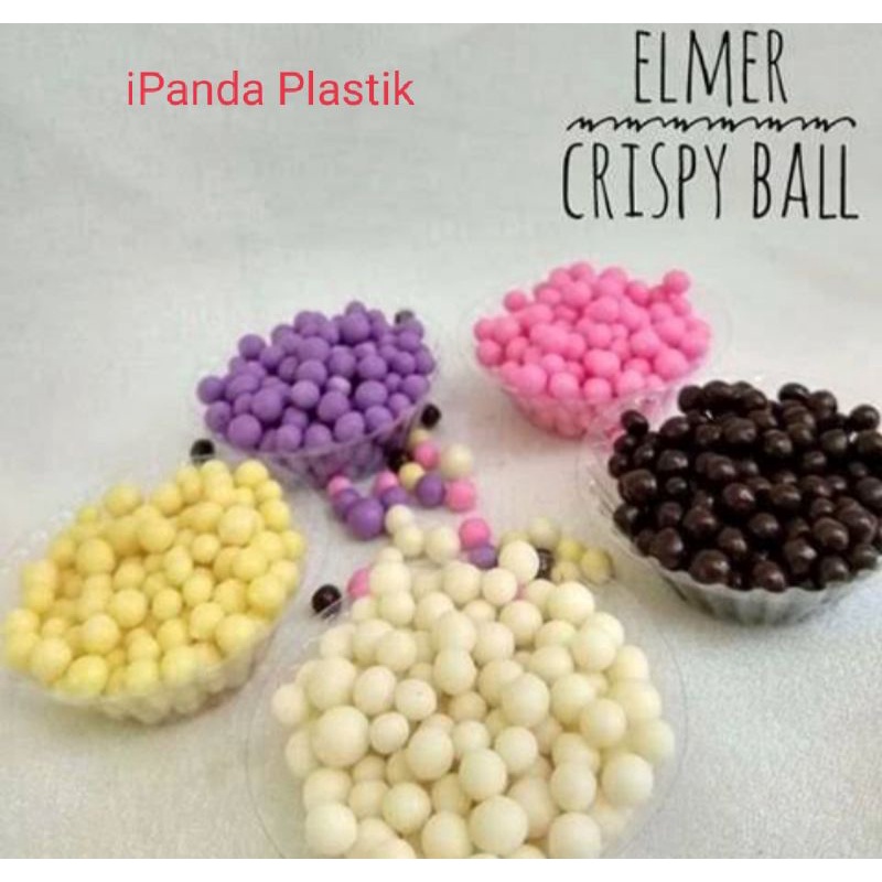 CRISPY BALL ELMER 250GR - TOPPING DONAT PISANG COKLAT NUGGET - CAVIAR - Hijau Melon