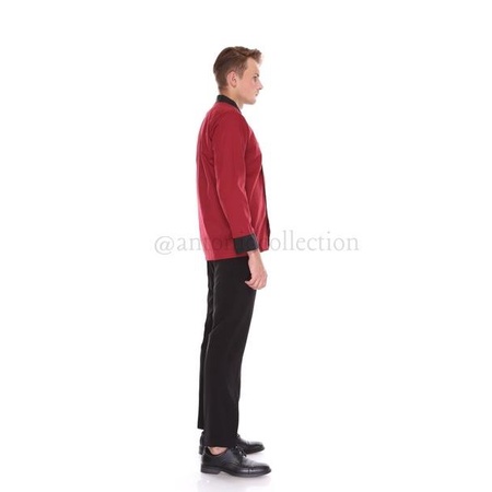 Panjang Lengan Baju Chef Maroon Koki