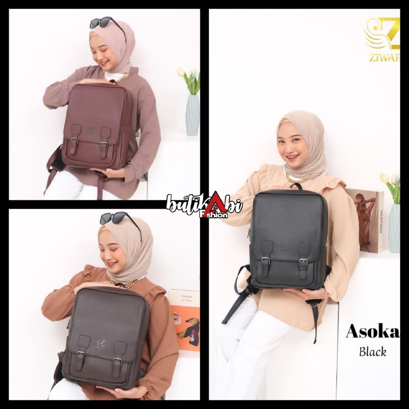 ASOKA TAS RANSEL KULIT ZIWAFA BACKPACK WANITA TERBARU BEST SELLER BACKPACK MURAH TAS LAPTOP