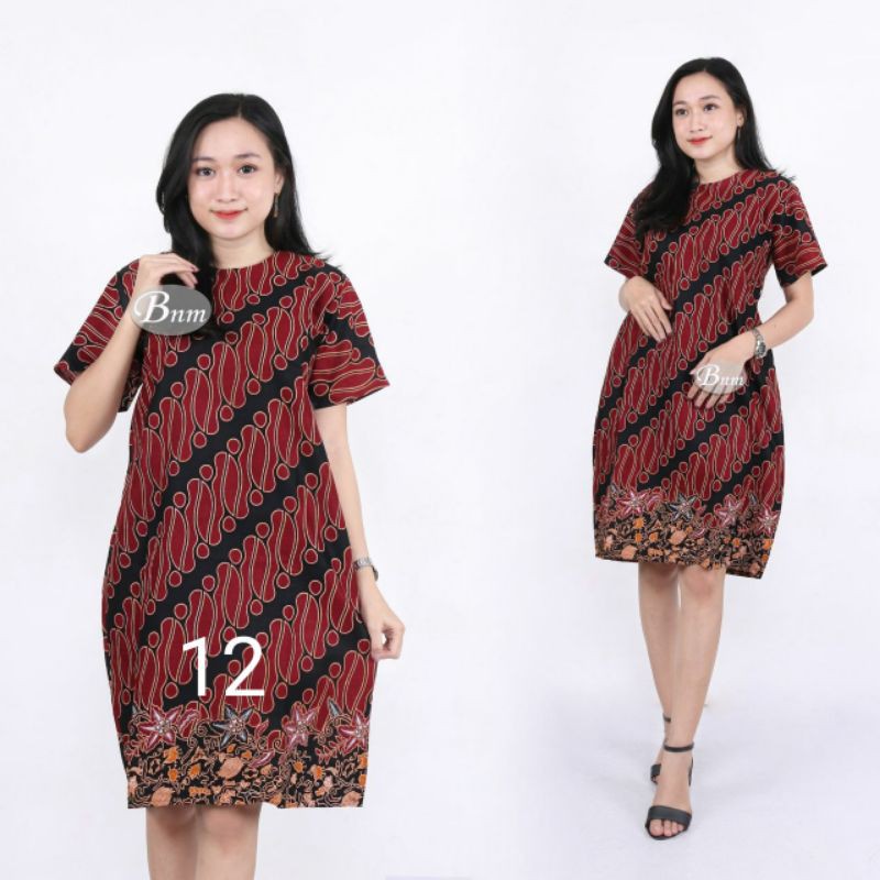 Maura Chouple Batik Seragam Batik Chouple Atasan Batik Wanita Seragam Kantor-F12