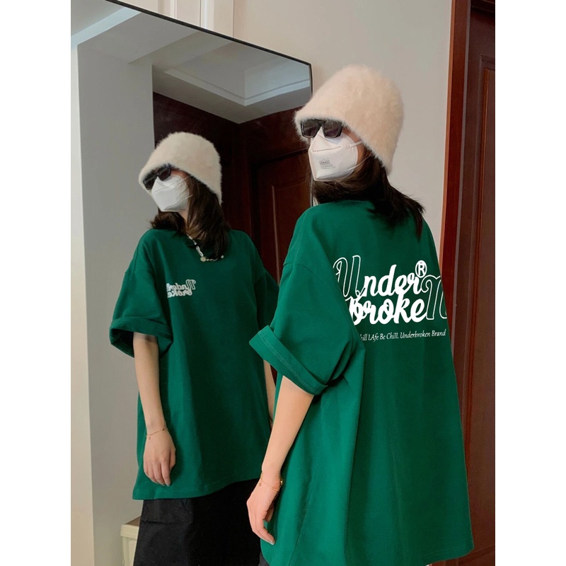 Hijau  new original korean style cowo/cewe longgar baju oversize wanita（Under woken）