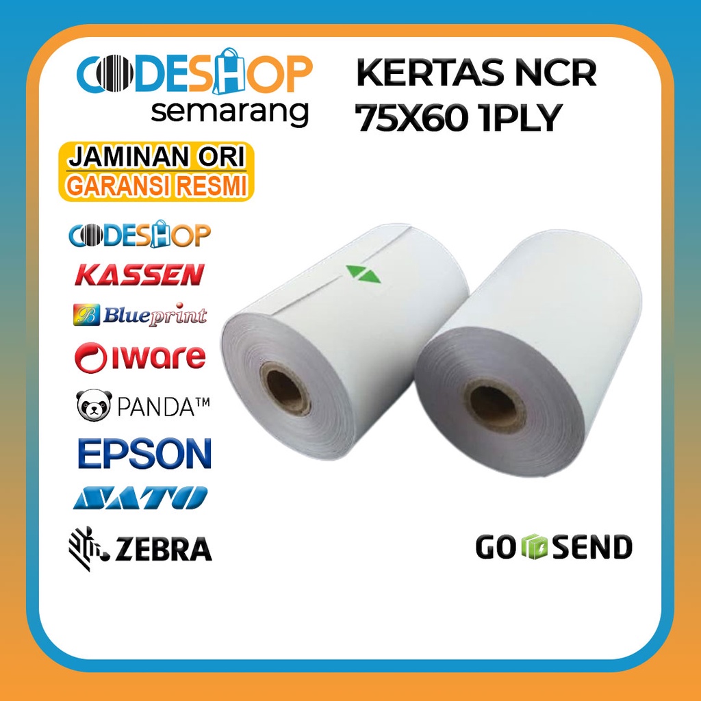 

KERTAS STRUK KASIR DOT MATRIX 60 X 75 mm 1PLY