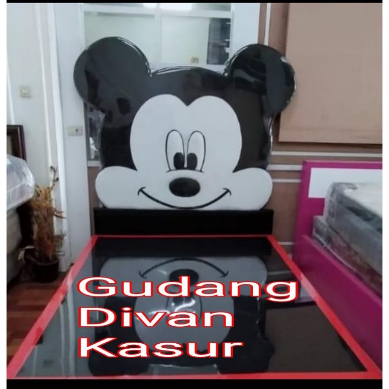 Divan/Difan/Dipan Kasur Karakter Mickey Mouse Tanpa Busa