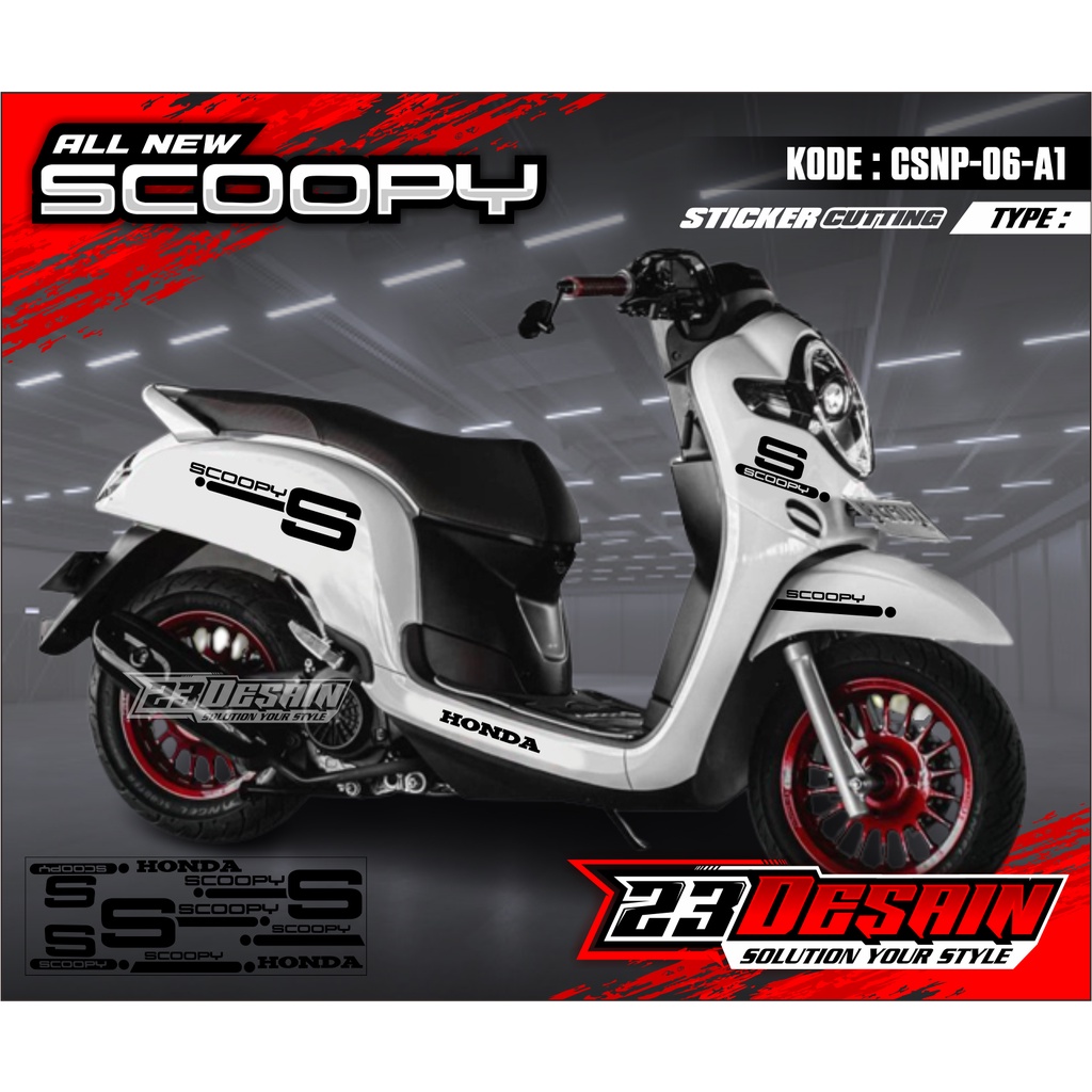 STRIPING STIKER SCOOPY LIST SIMPLE PROMO STRIPING SIMPLE SCOOPY STIKER SCOOPY TERKEREN SCOOPY PUTIH 