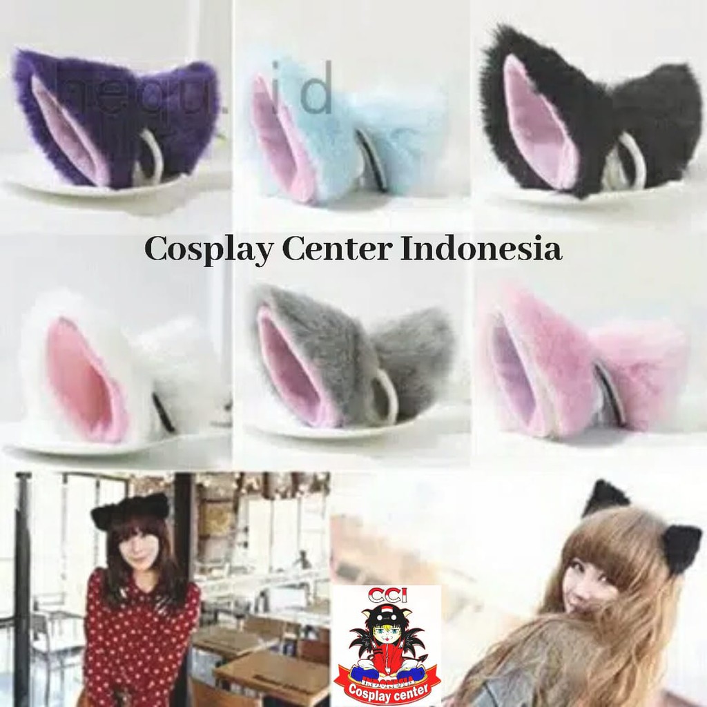 [Bisa COD] Jepit Telinga Kucing Anime Jepit Nekomimi Fur Ears Anime Telinga Kucing Cosplay Lucu