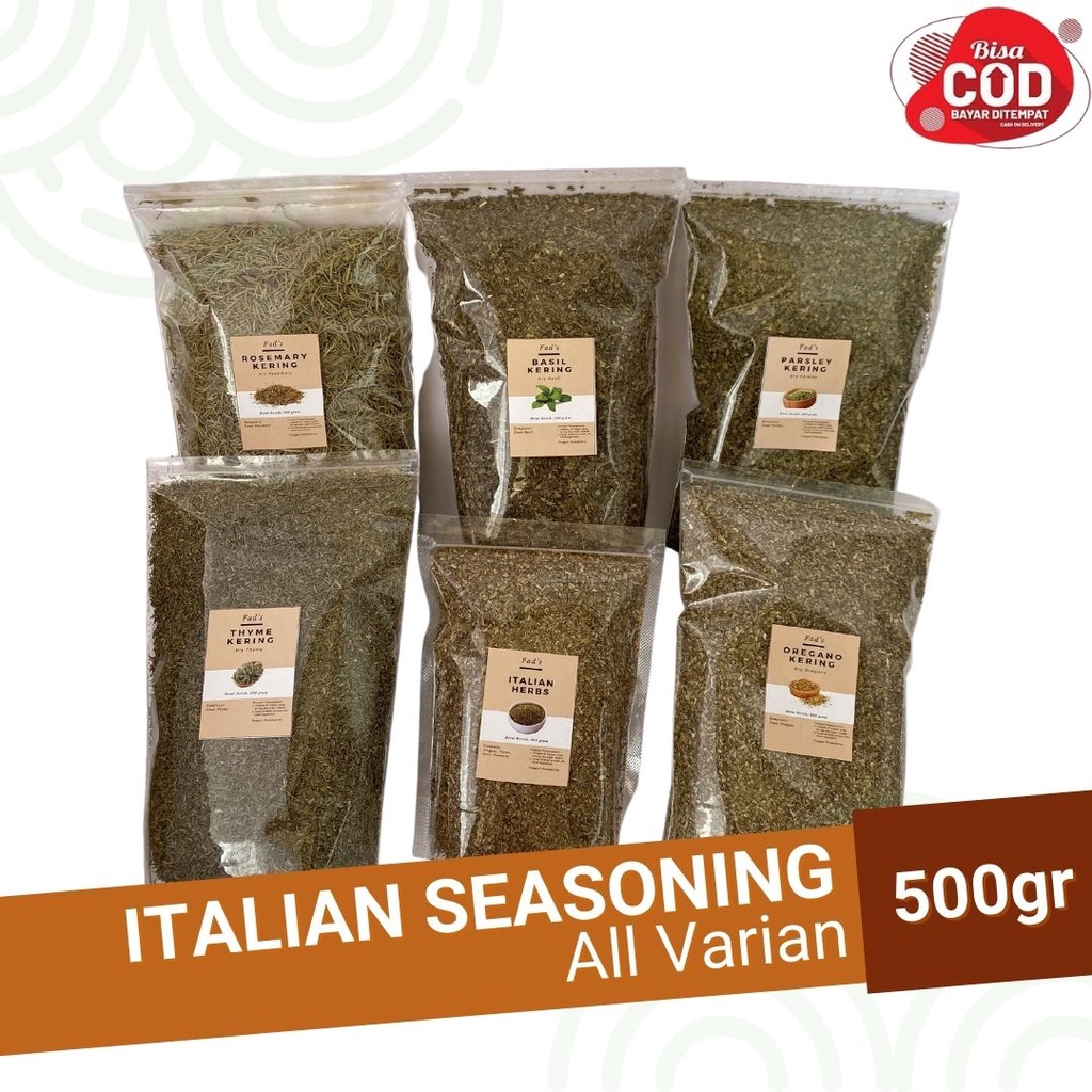 Fad's Italian Herbs 500gr - Basil Oregano Parsley Rosemary Thyme Italian Spices Italian Seasoning