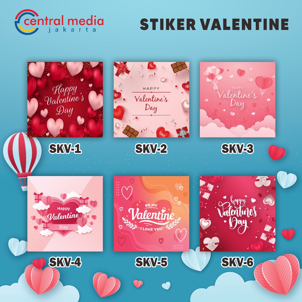 

Sticker Valentine Kotak Stiker Label Hampers Kado Hadiah Valentine